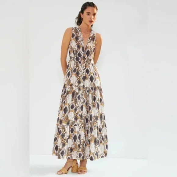 Maeve Dresses & Skirts - NWT Anthropologie Maeve Maxi Dress Size 4 Sleeveless Button Down Pockets